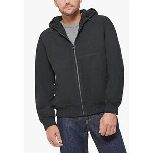 New Levi's Men's Size XXL Workwear Cotton Canvas Hooded Bomber Jacket Black